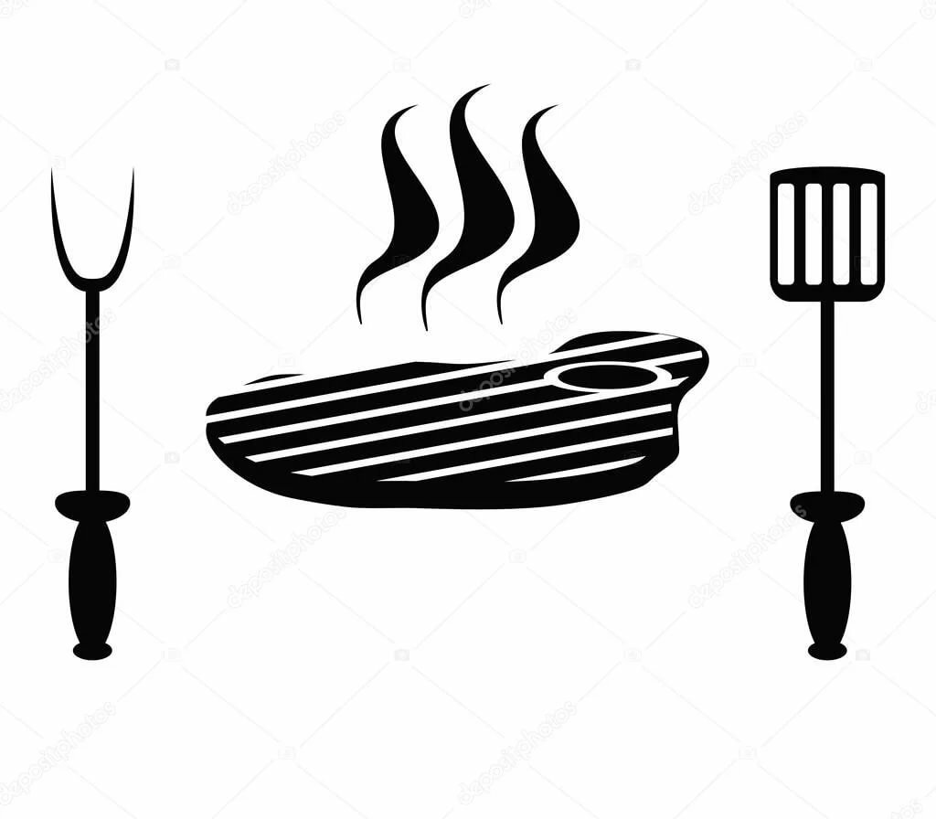 мясо гриль вектор фото