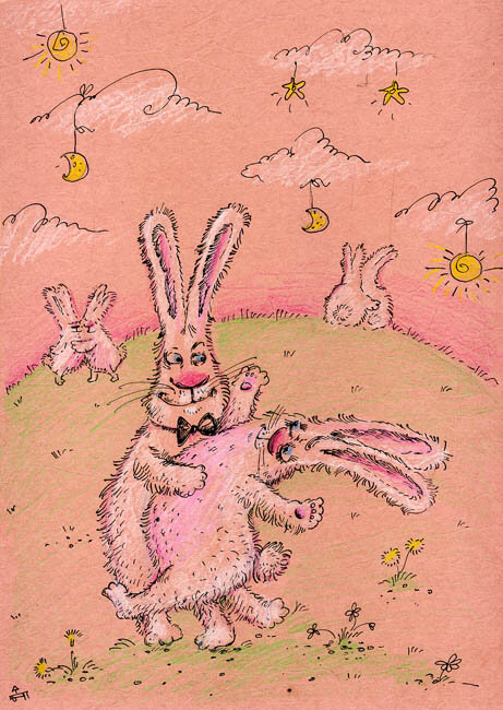 Прикольные картинки про зайцев нарисованные