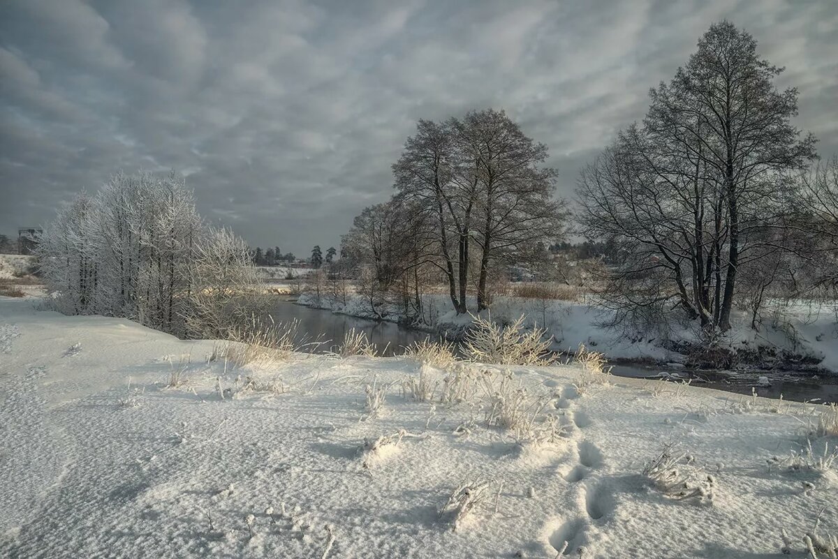зима река фото