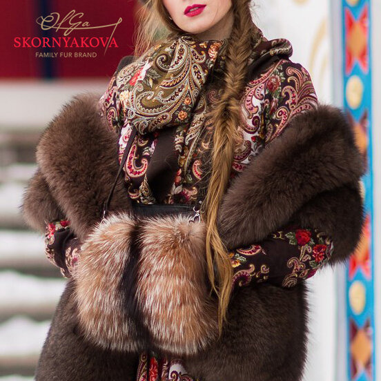 женские меховые шапки в русском стиле фото