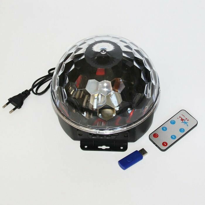 диско шар magic ball light mp3 с флешкой и пультом цветомузыка фото