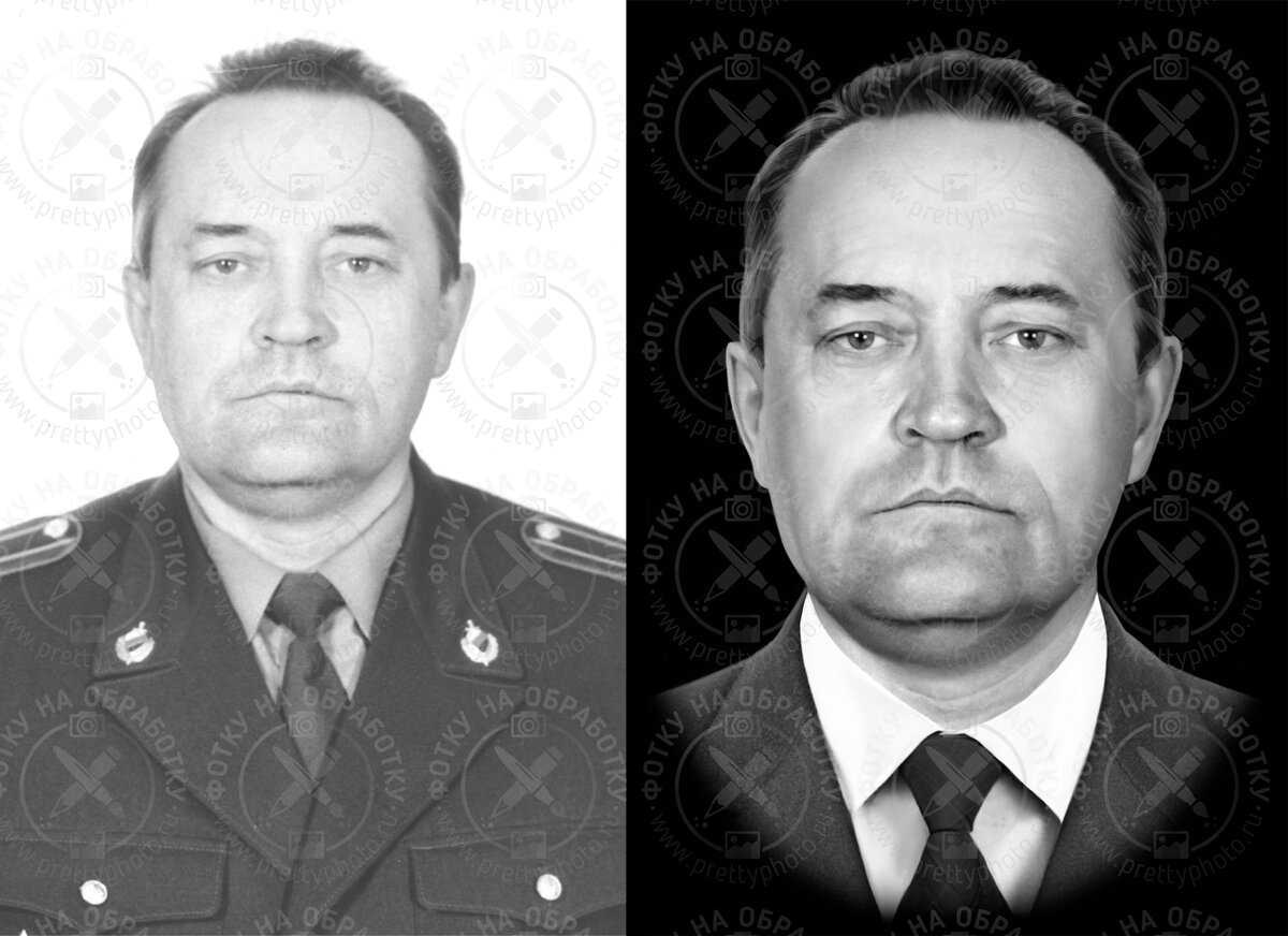 ретушь для гравировки фото
