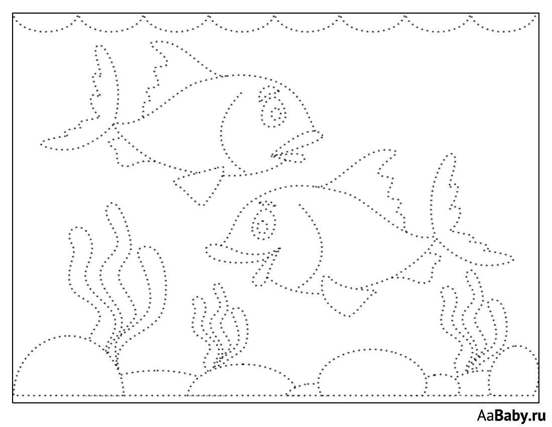 Картинка обведи по точкам для детей