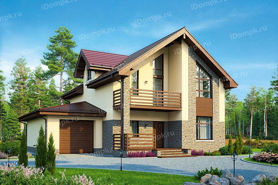 проекты домов с мансардой до 150 из газоблока фото
