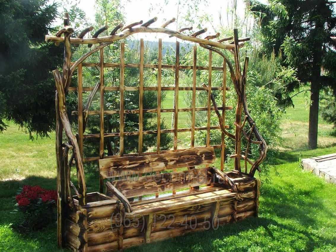деревянный декор для сада фото