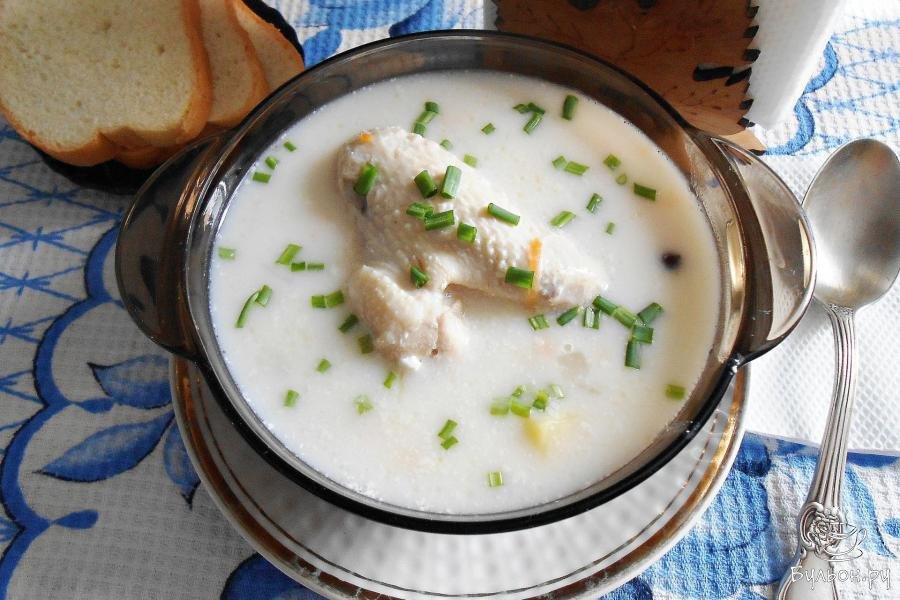 сырный суп с курицей фото