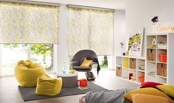 рулонные шторы фото в интерьере детской фото