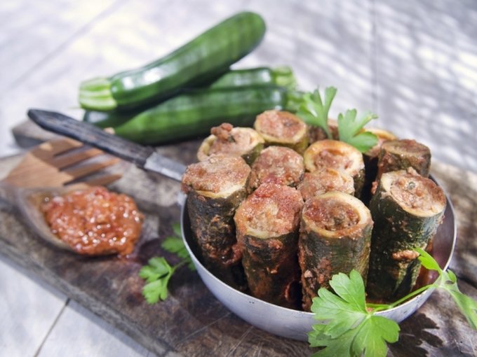кабачки с мясом фото