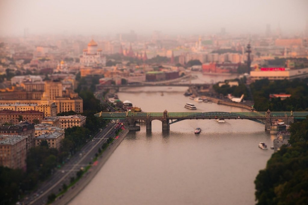 москва tilt shift фото
