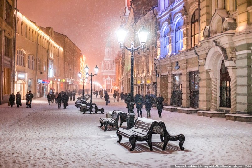 зимний арбат в москве фото