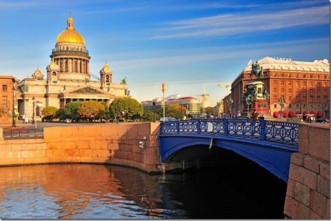 синий мост санкт петербург фото
