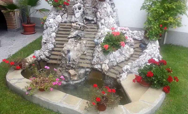 водопад из цемента фото