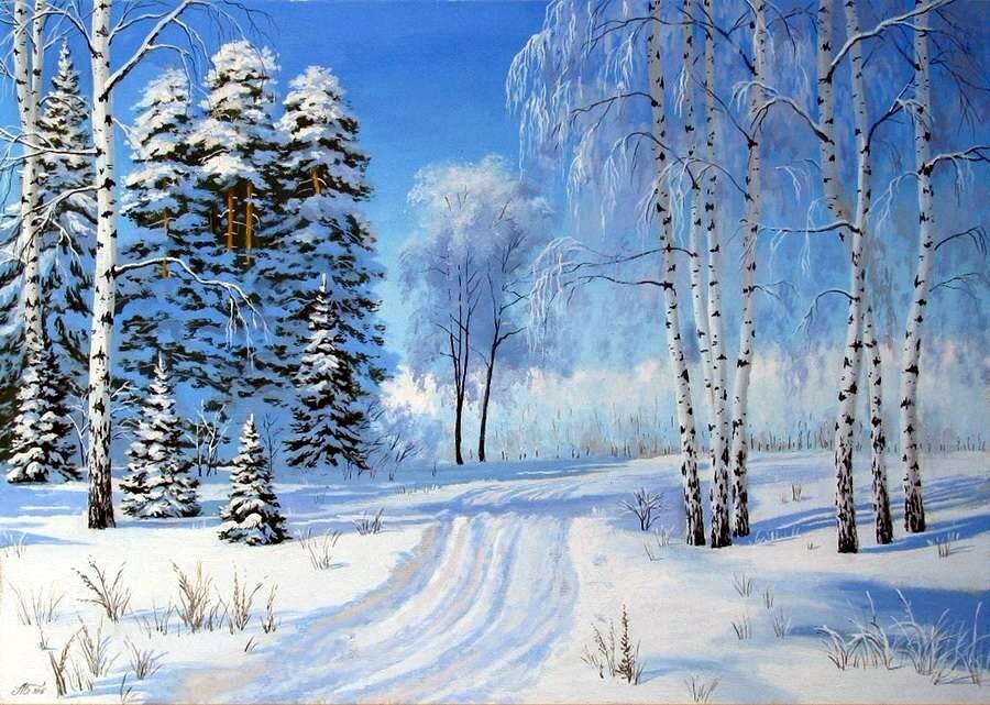 картина зима фото