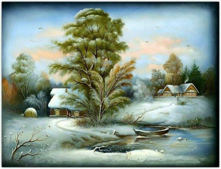 федоскинская живопись пейзажи фото