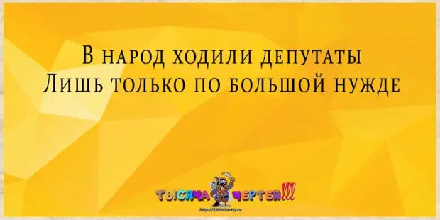 в народ ходили депутаты лишь только по большой нужде фото
