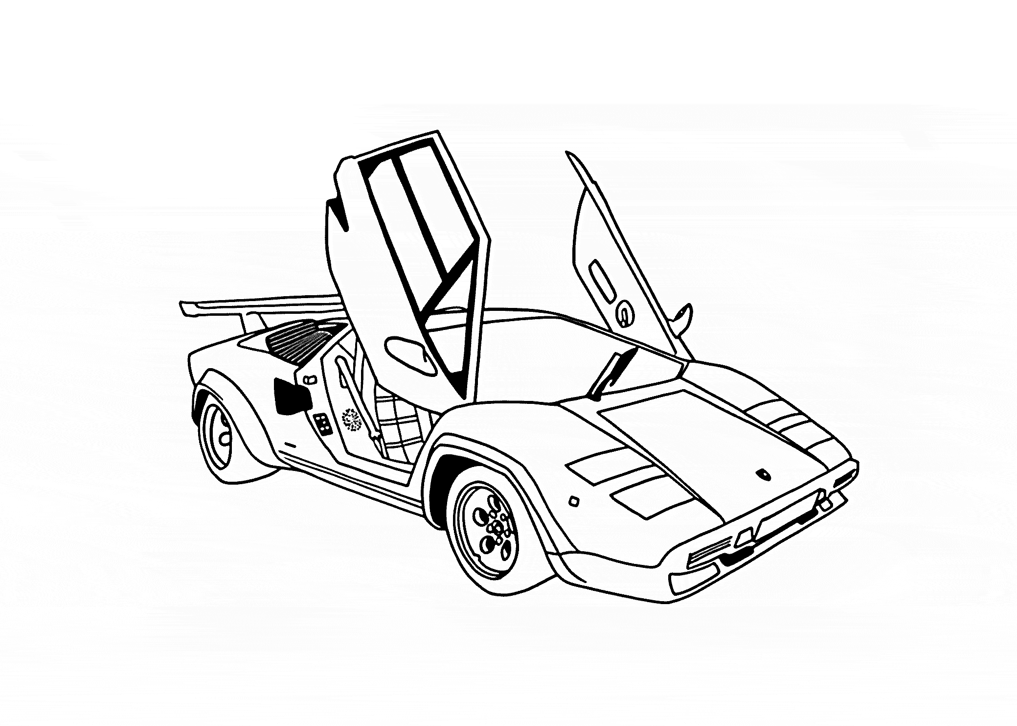 Раскраска Ламборджини Распечатать