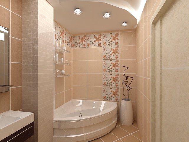 Ванная комната дизайн фото 8 кв м с ванной санузел совмещенный