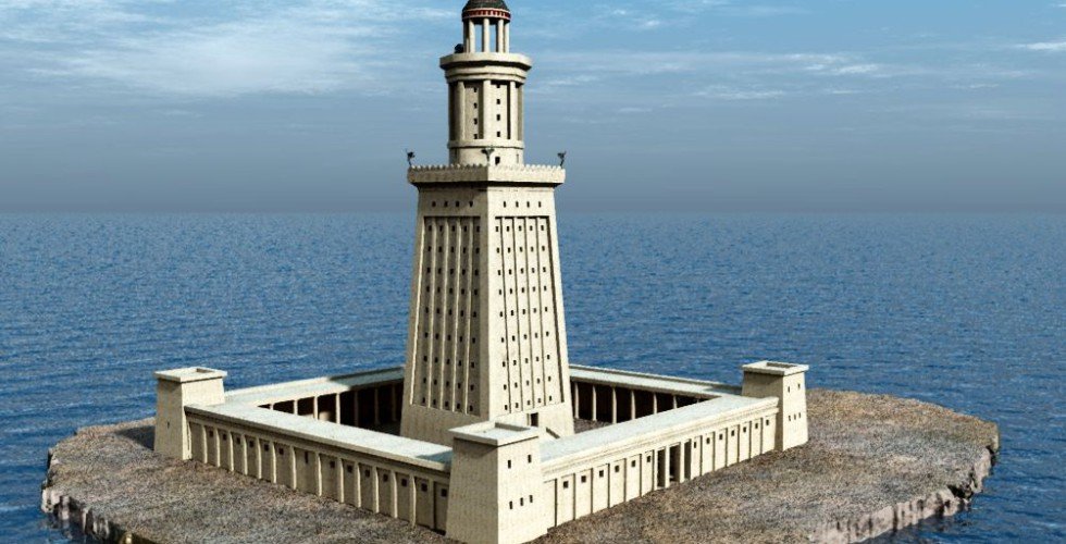 александрийский маяк семь чудес света фото