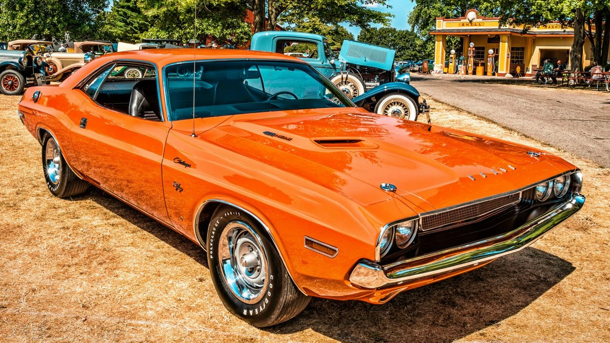 dodge challenger 1970 оранжевый фото