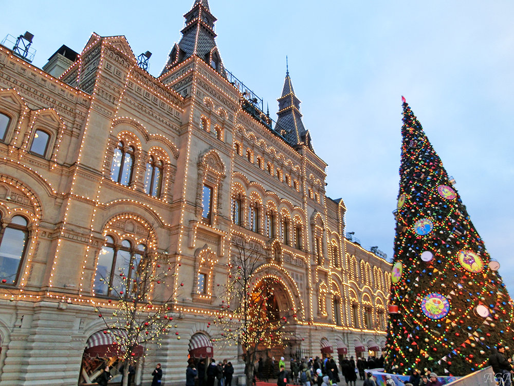 москва новогодняя фото