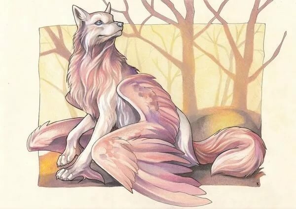 Мистическая лиса рисунок