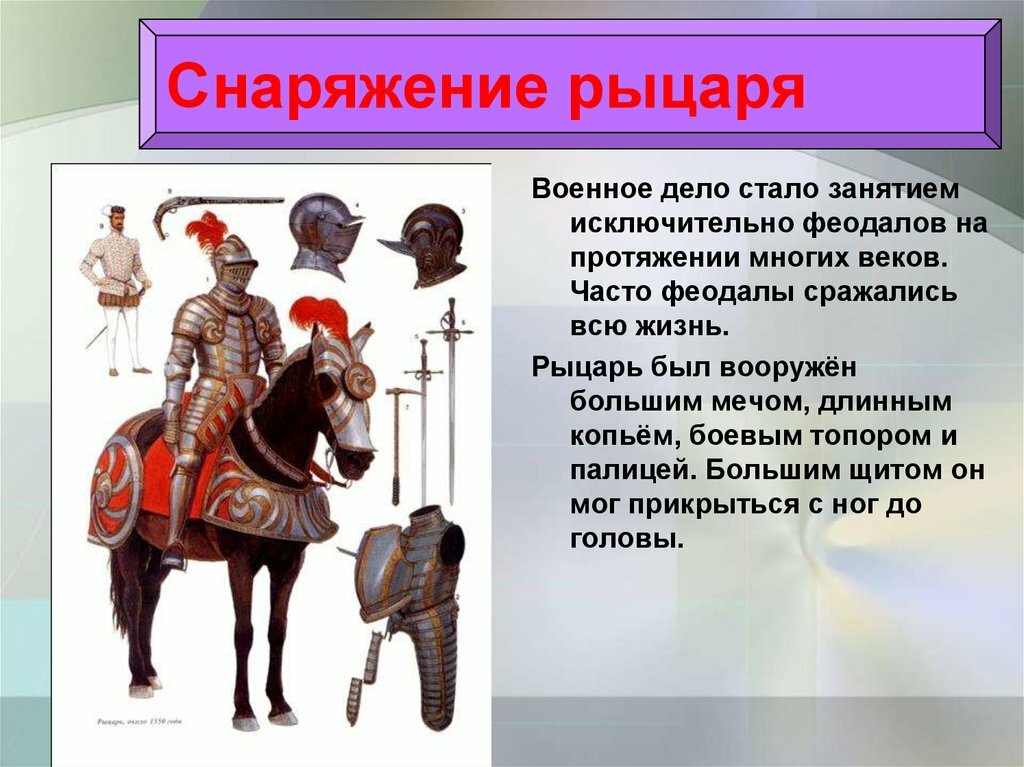 снаряжение рыцаря фото