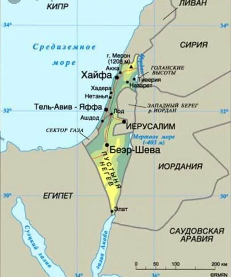 сектор газа на карте израиля фото