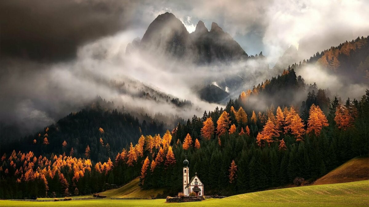доломитовые альпы осень италия фото