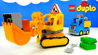 lego duplo truck and excavator