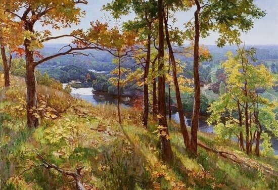 осенний лес картина фото