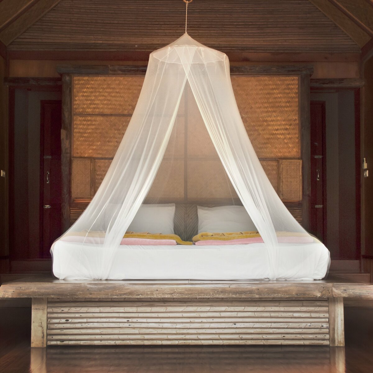 Floating canopy bed