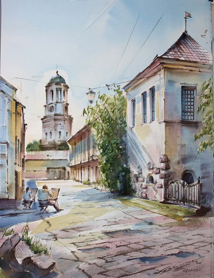 часовая башня выборг фото