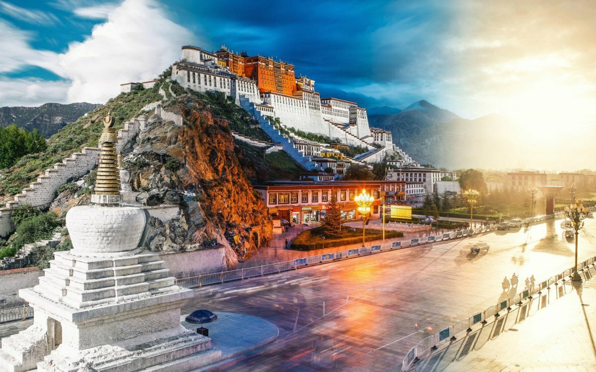 китай. тибет. лхаса. дворец потала фото