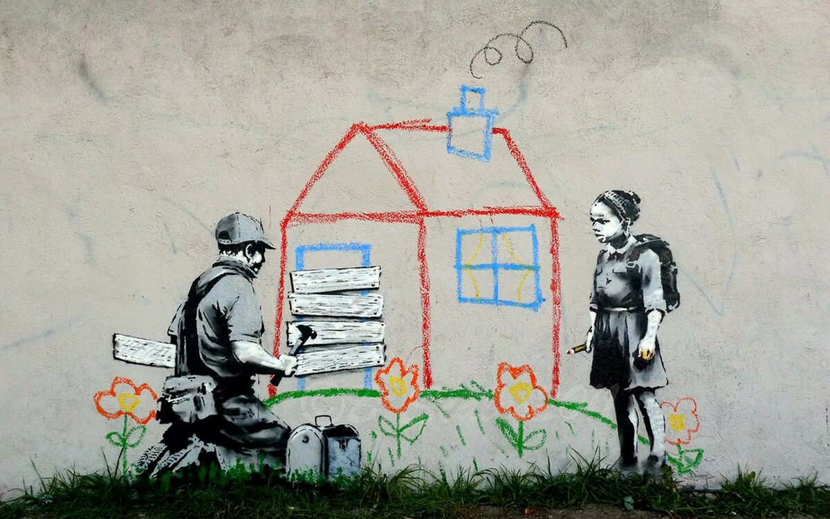 стрит арт бэнкси фото
