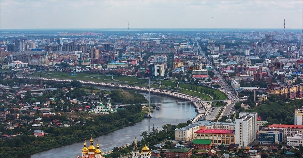 тюмень с высоты птичьего полета фото