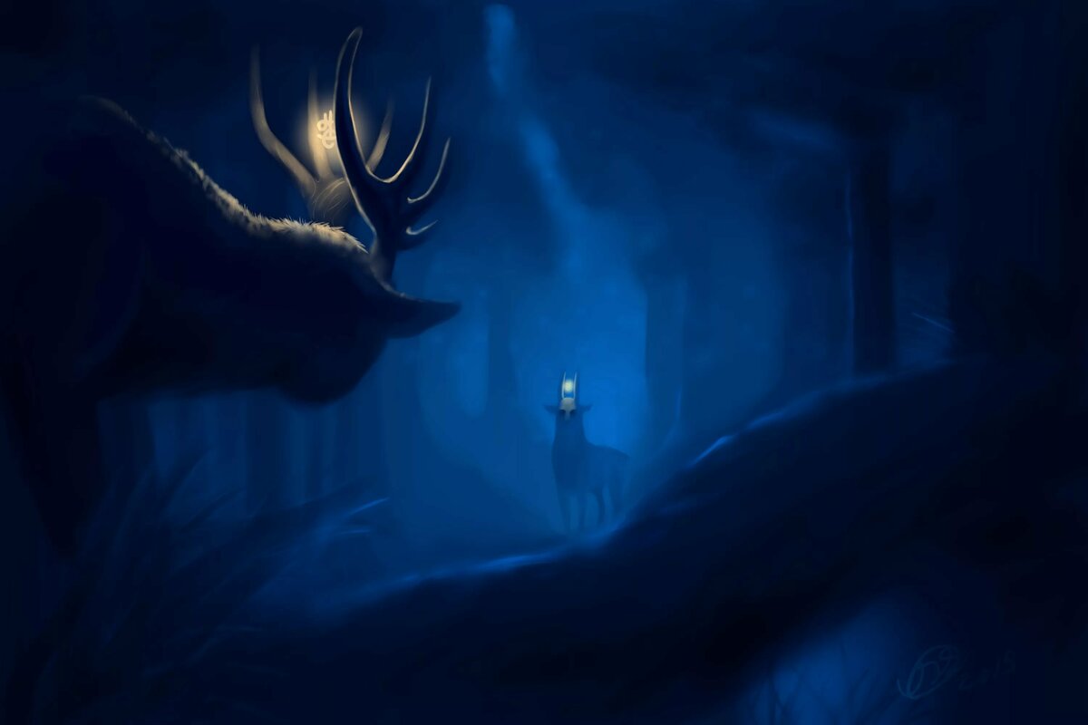 мистический олень фото