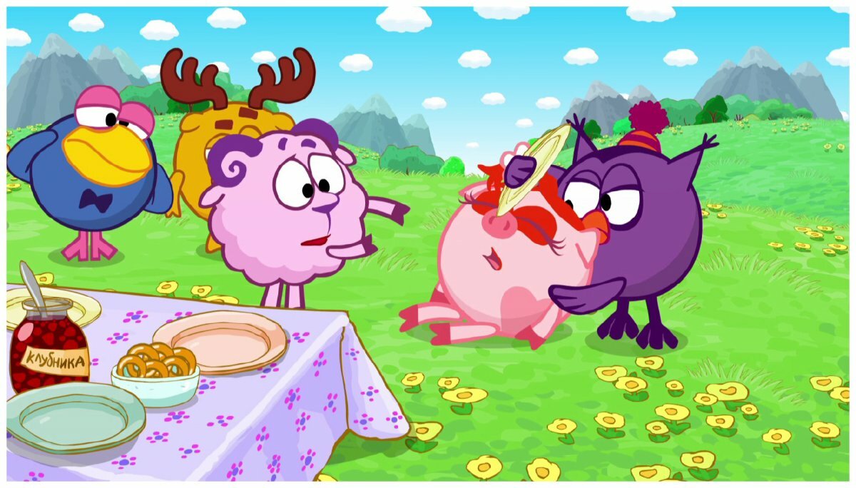 Иллюстрации к мультику смешарики