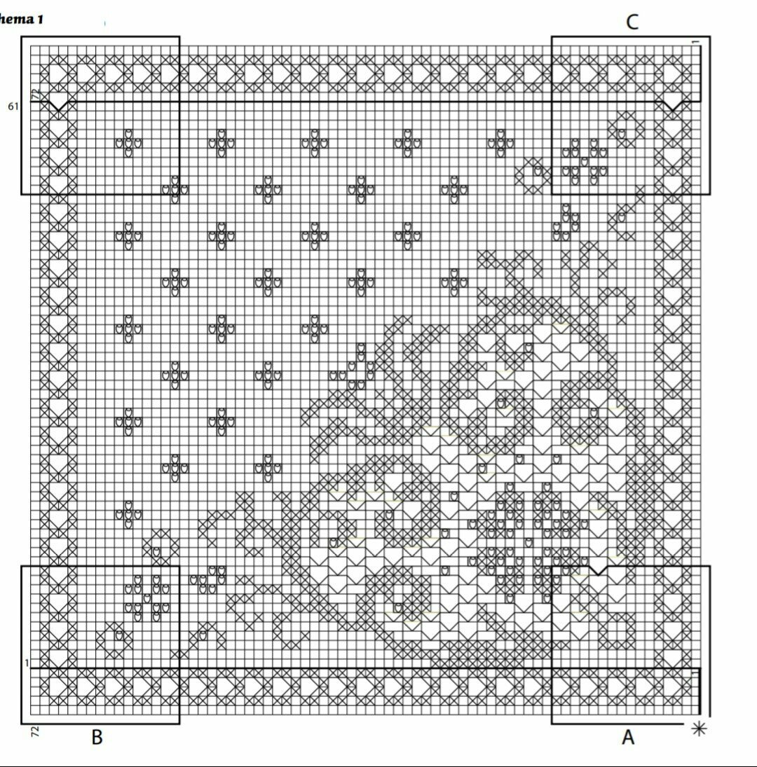 Схемы филейных салфеток крючком