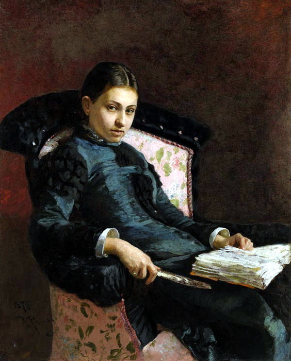 Илья Ефимович Репин (1844-1930). Портрет Веры Репиной, жены художника. 1878г.