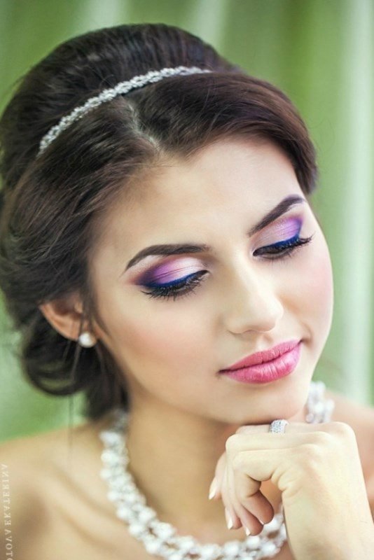 Макияж для карих глаз на свадьбу картинки