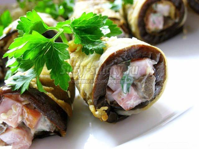 рулеты из баклажанов фото
