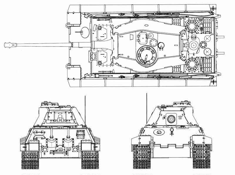 чертёж танка тигр 2 фото