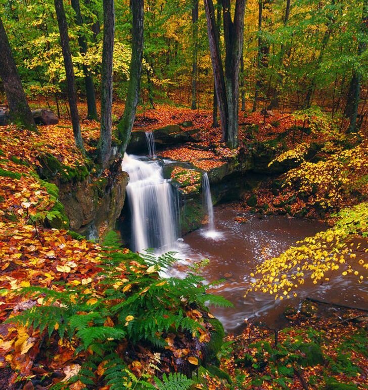 осенний водопад фото