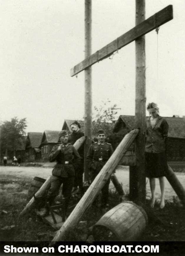 повешенные партизаны сычевка 1941 фото