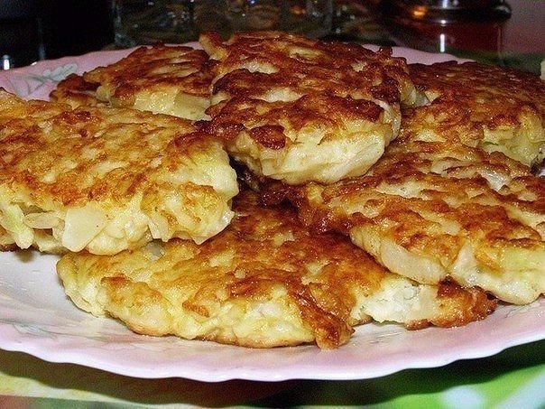 капустные оладушки на кефире фото