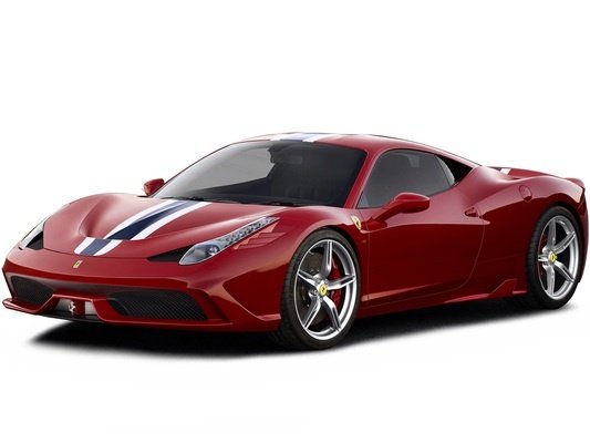 Ferrari желтого цвета