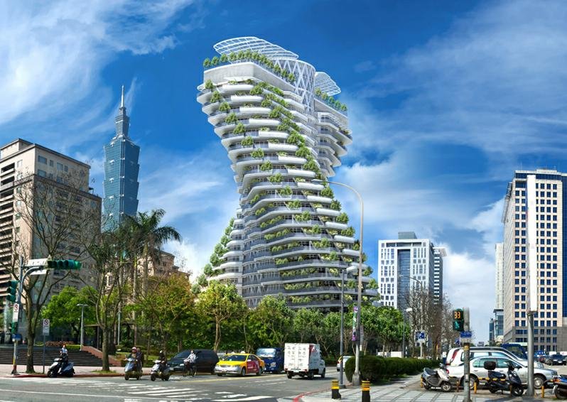 agora garden – башня «зеленой днк» фото