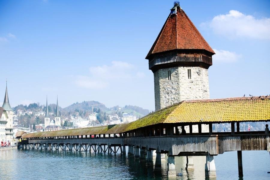 капелльбрюкке (люцерн) швейцария фото