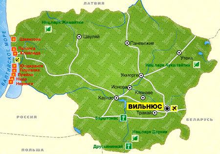 вильнюс на карте литвы фото
