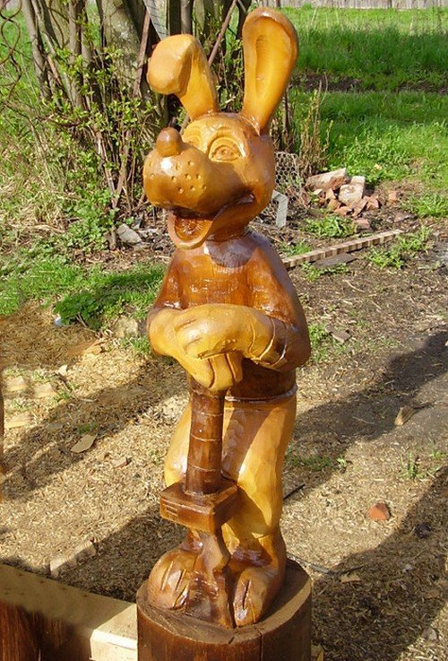 деревянные фигуры для сада фото